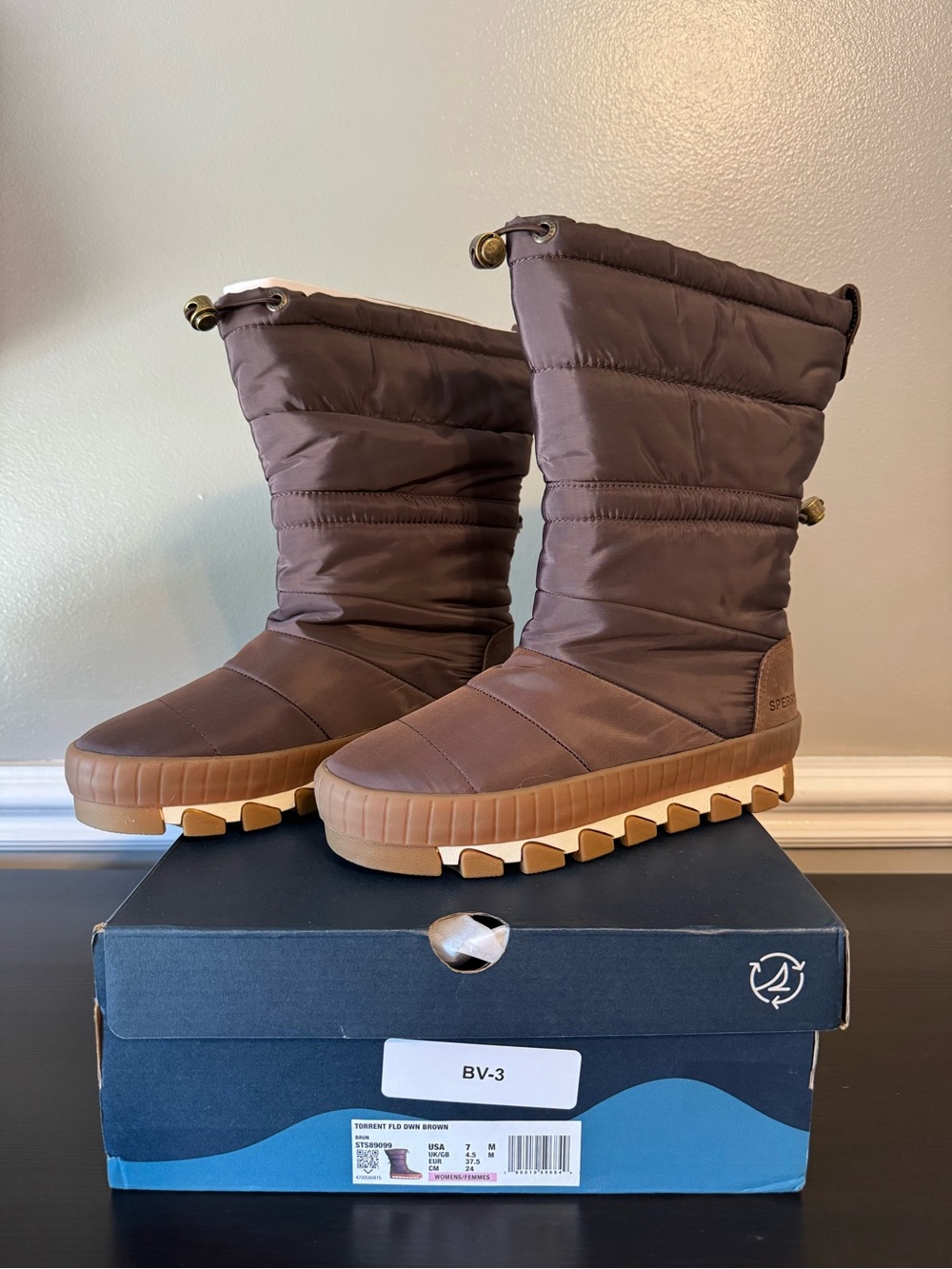 Sperry Torrent Fold-Down Winter Boots - Brown